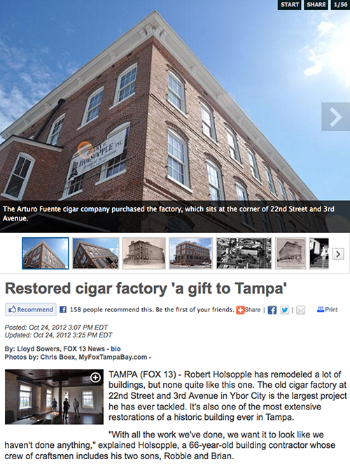 Restoration of the Fuente Factor Building in Ybor City, FL
